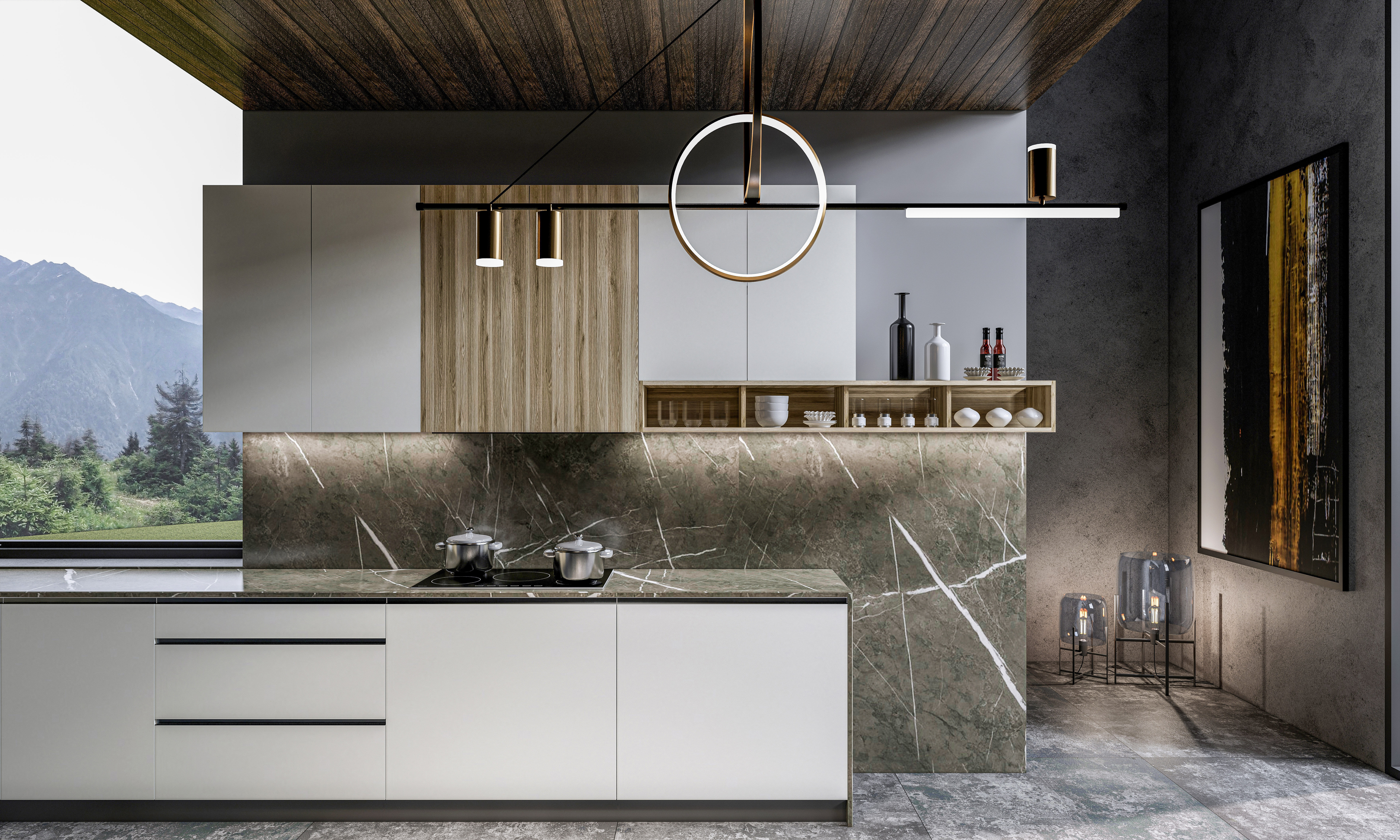 Kitchen fully parametric  Resizable manufacturable  0021 3D model_14