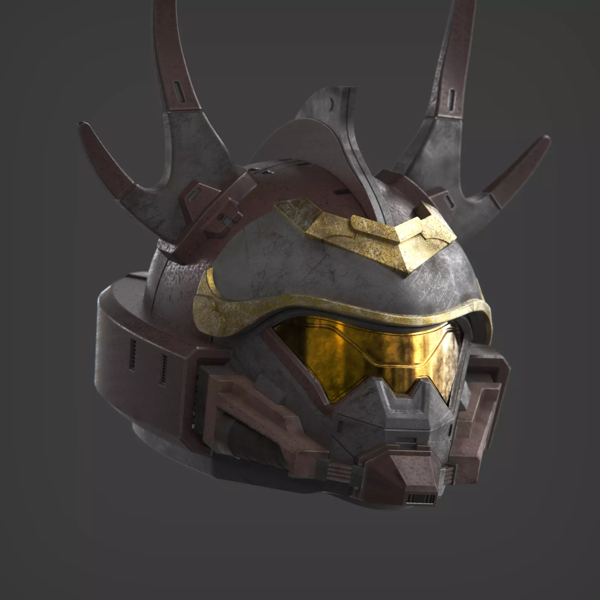 Tenrai Hakushika Cosplay Helmet and Attachment 3D print model_0