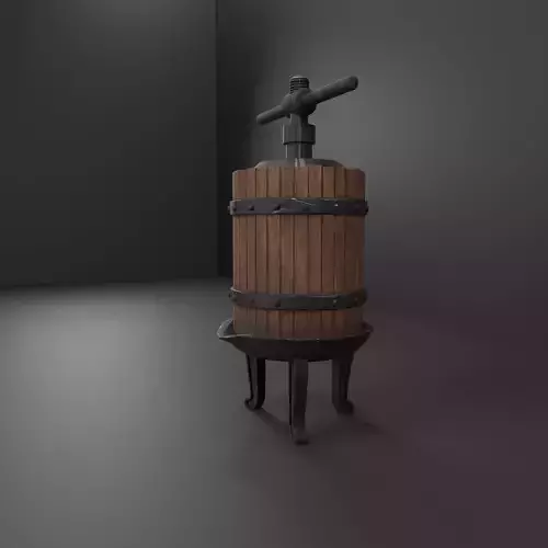 wine barrel Low-poly 3D model