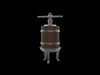 wine barrel Low-poly 3D model_1