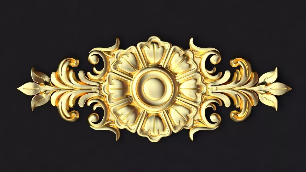 Central decor ornament for furniture 3D model