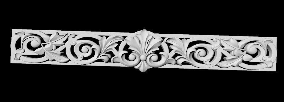 Central decor ornament for furniture 3D model_2