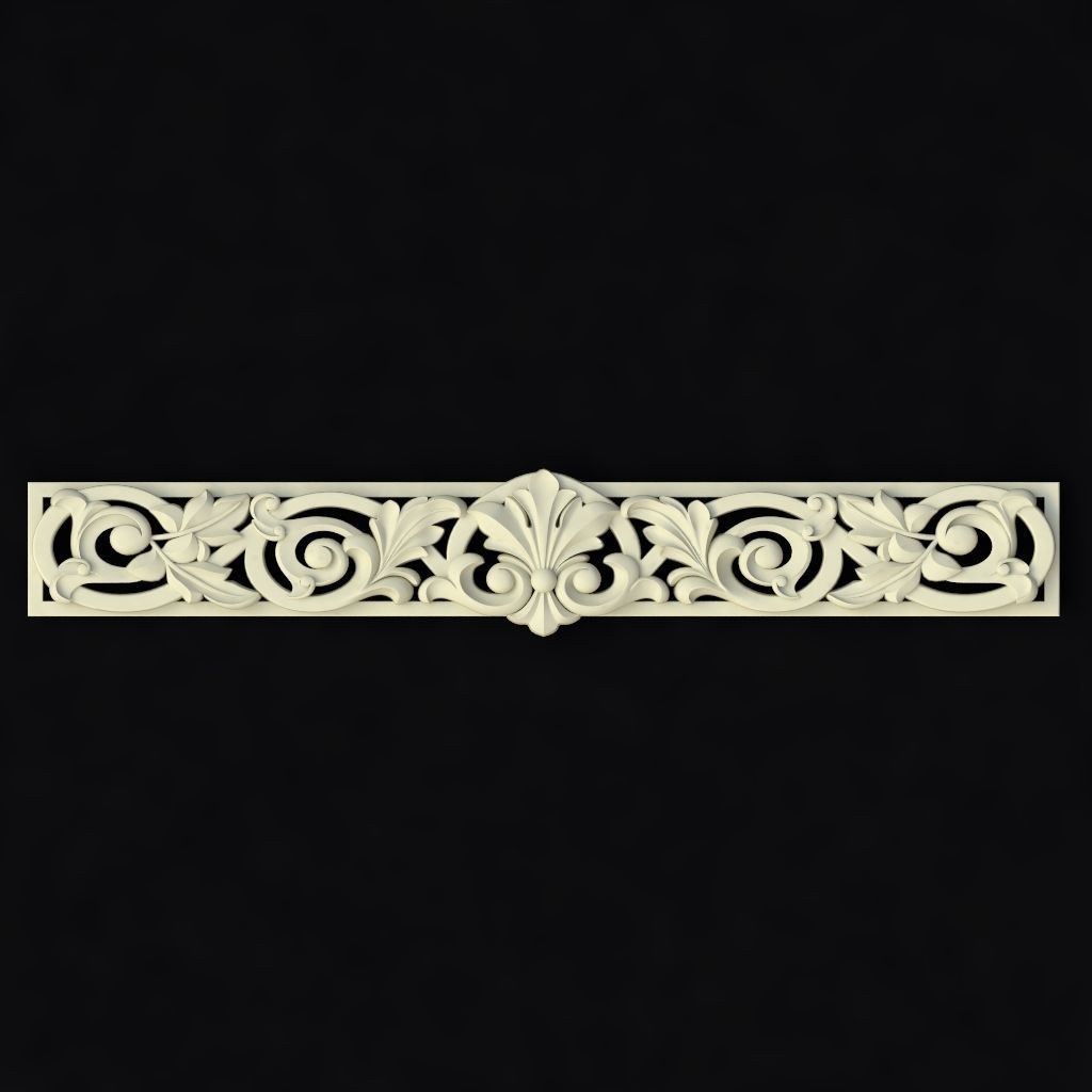 Central decor ornament for furniture 3D model_1