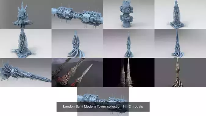 London Sci fi Modern Tower collection 1 