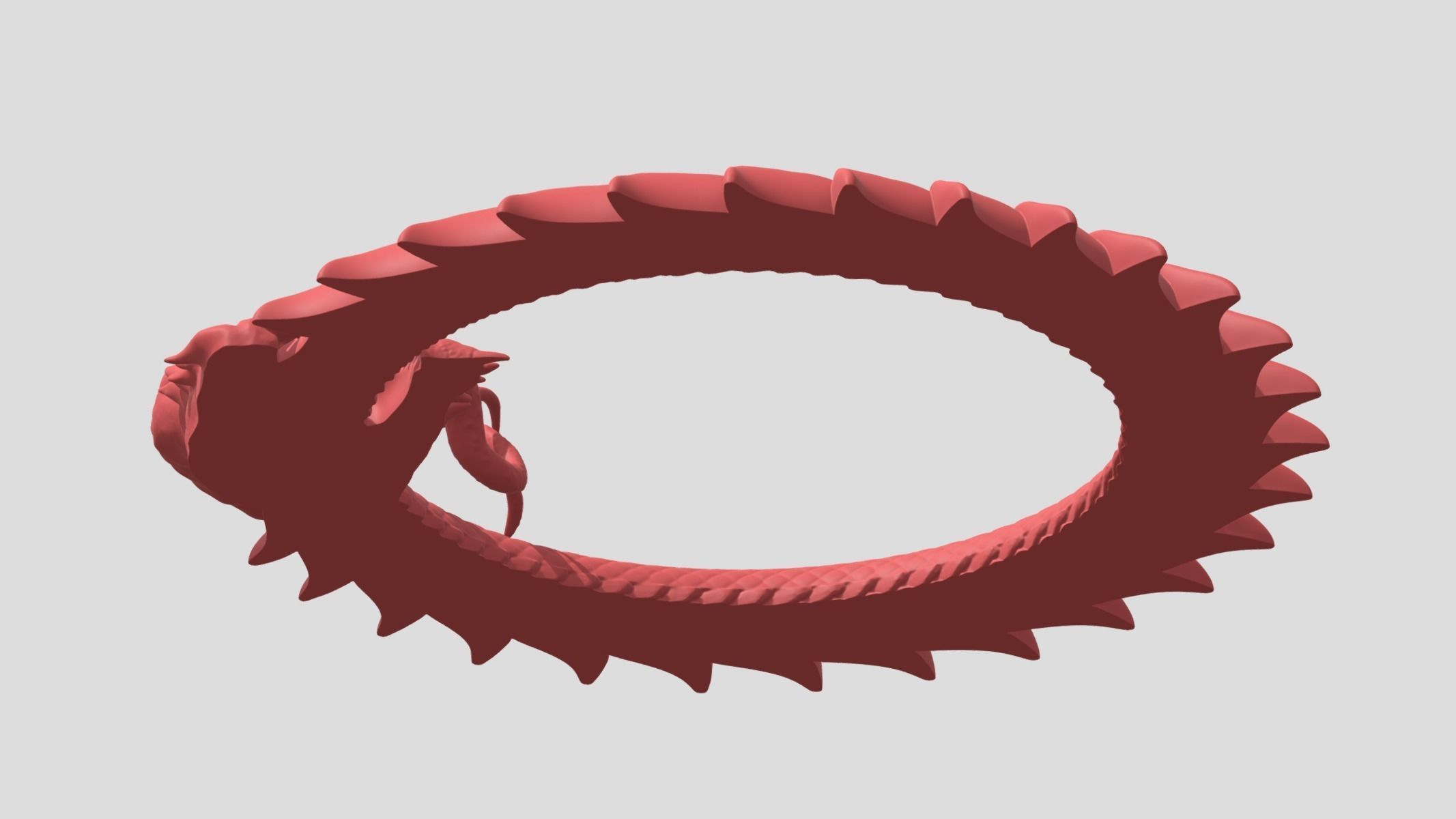 Dragon Eating Its Own Tail 3D print model_2