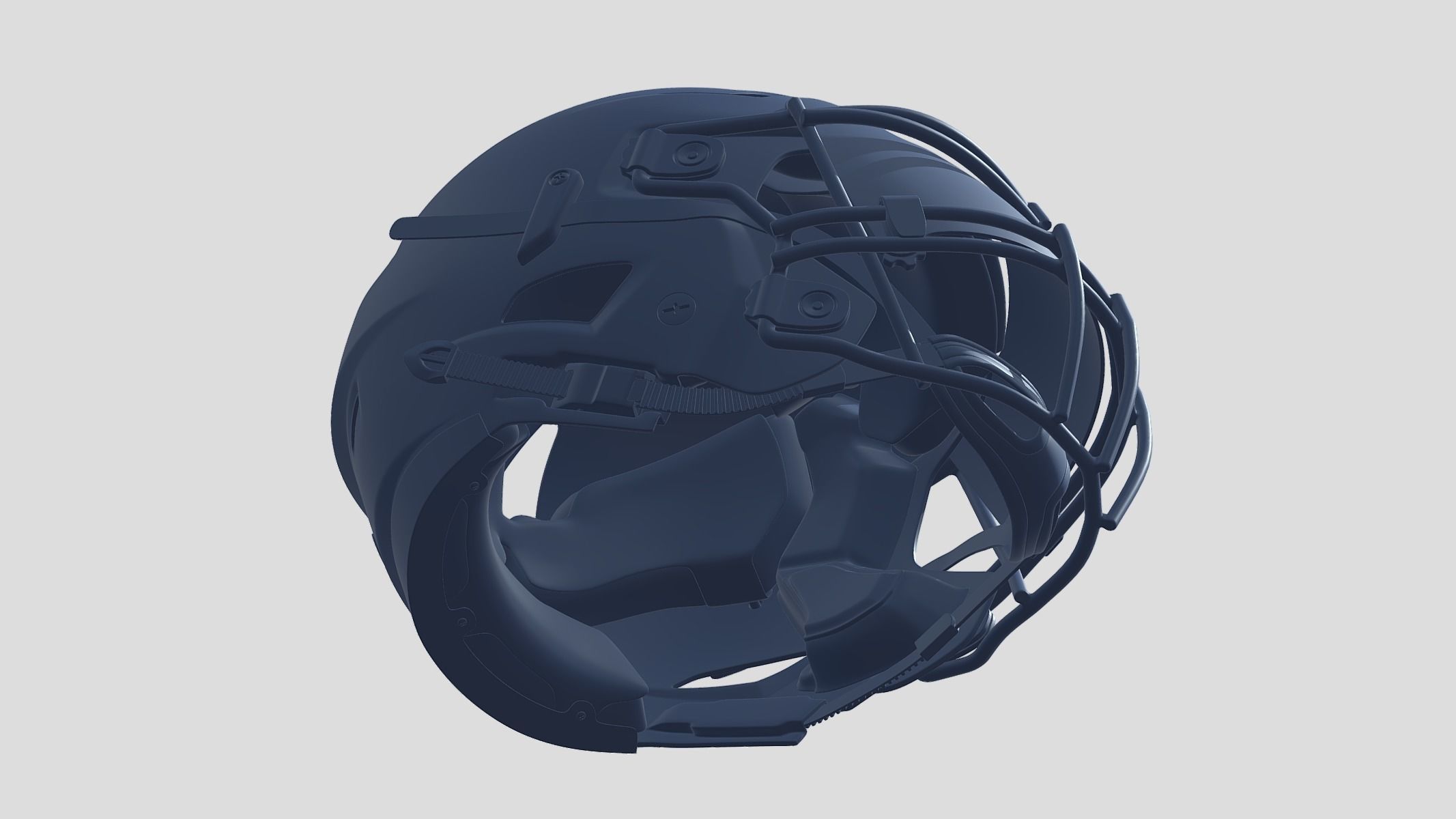 Football Helmet 3D print model_3