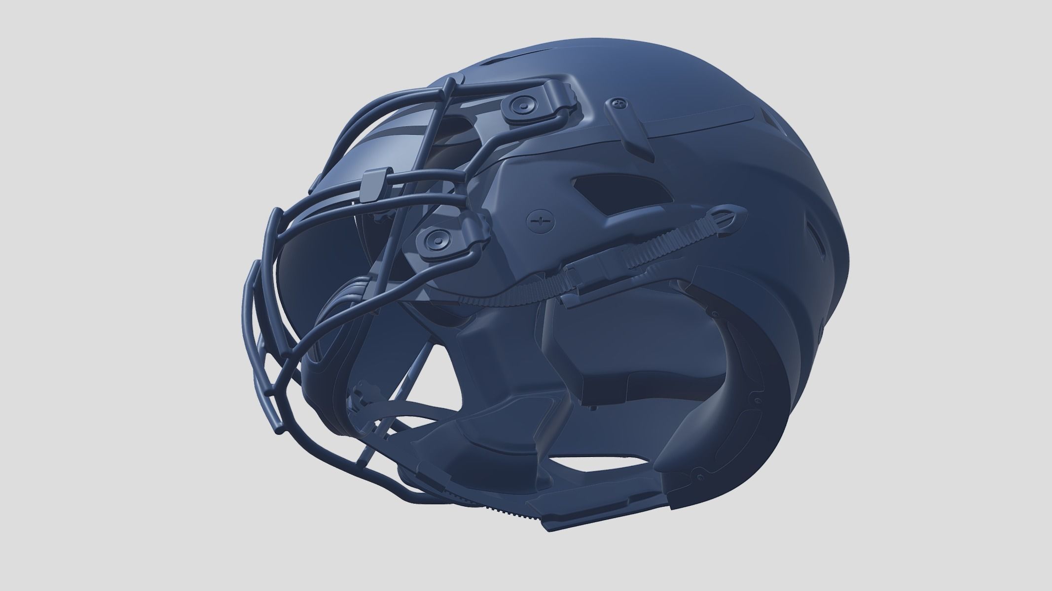 Football Helmet 3D print model_4