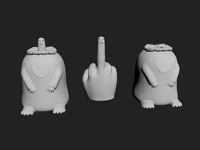 Mr Nice Guy With Surprised 3D print model