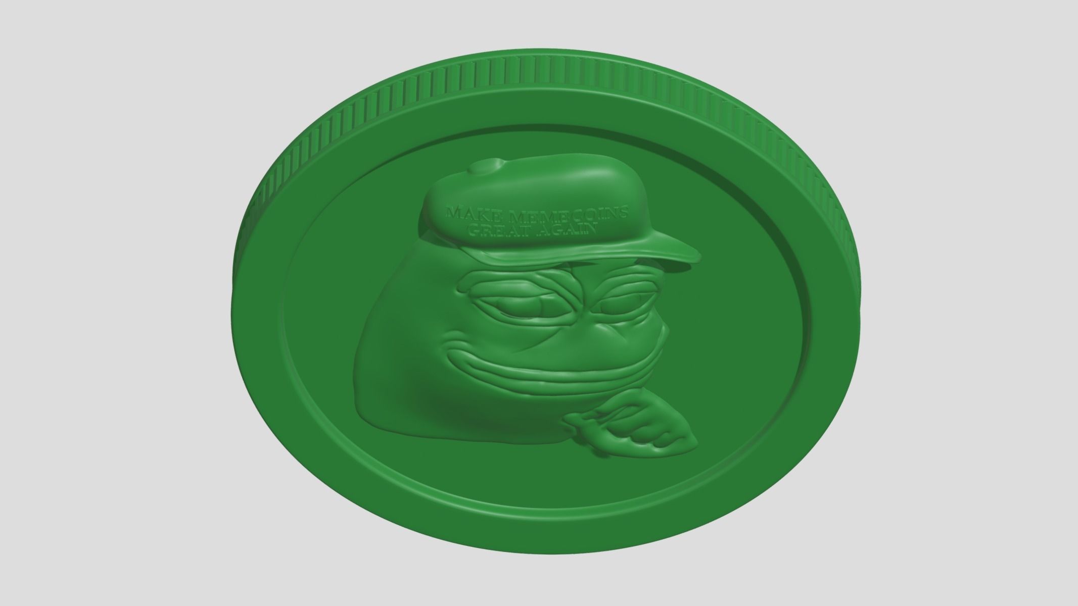 Pepe Coin 3D print model_5
