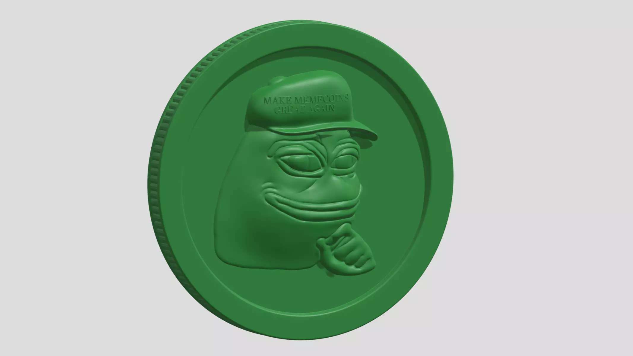 Pepe Coin 3D print model_0