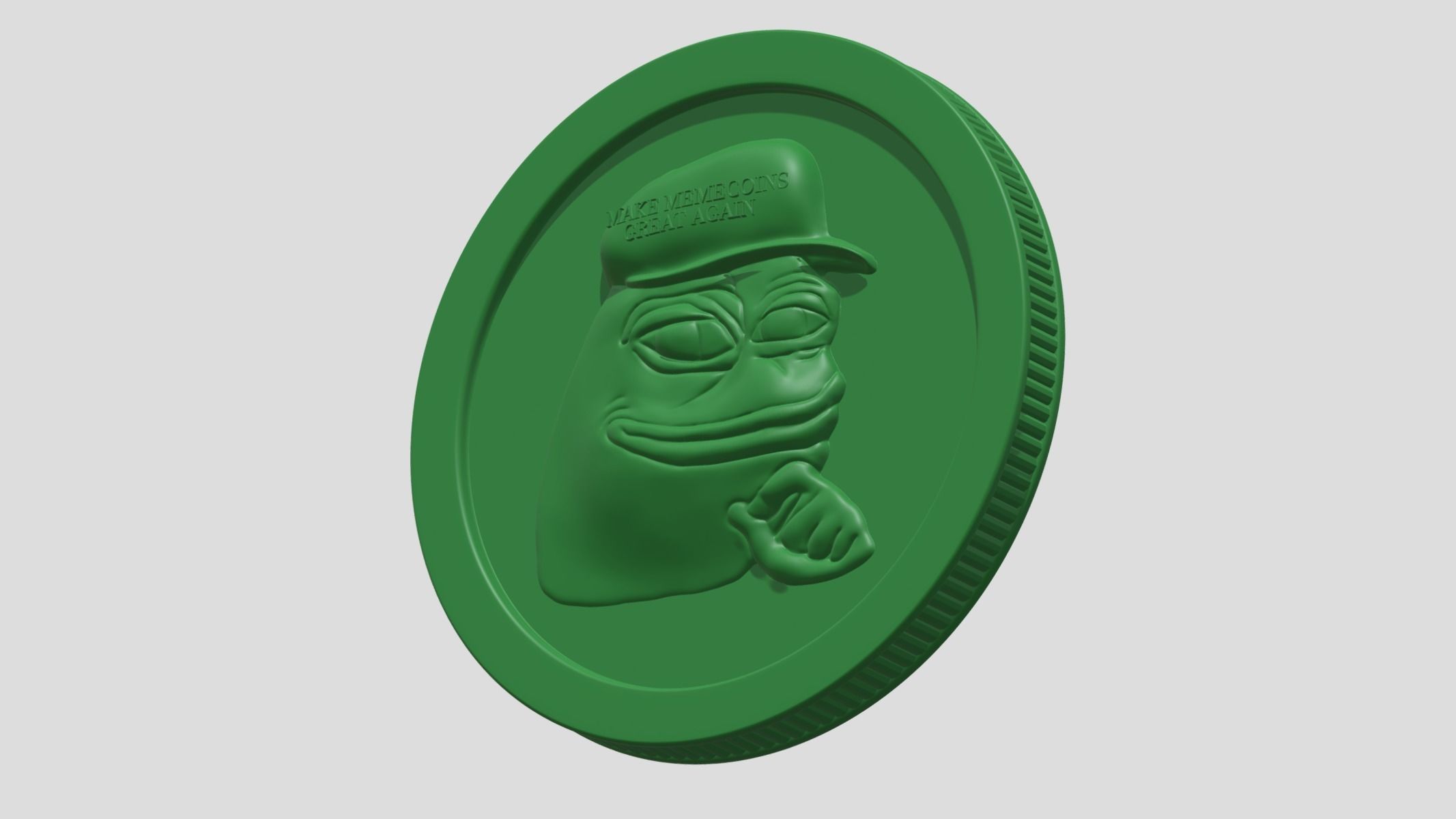Pepe Coin 3D print model_1