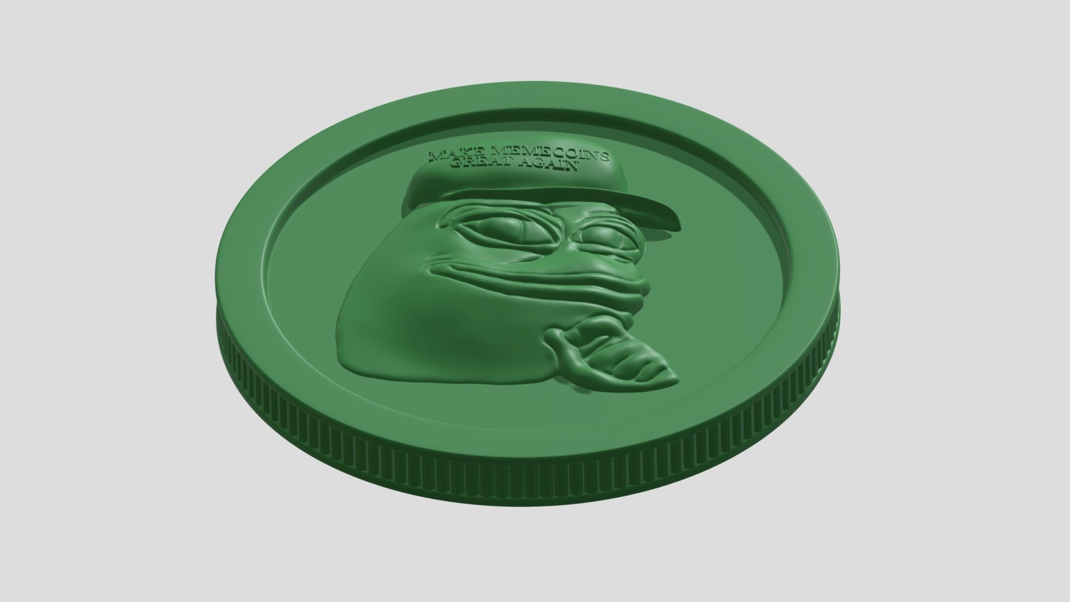 Pepe Coin 3D print model_6