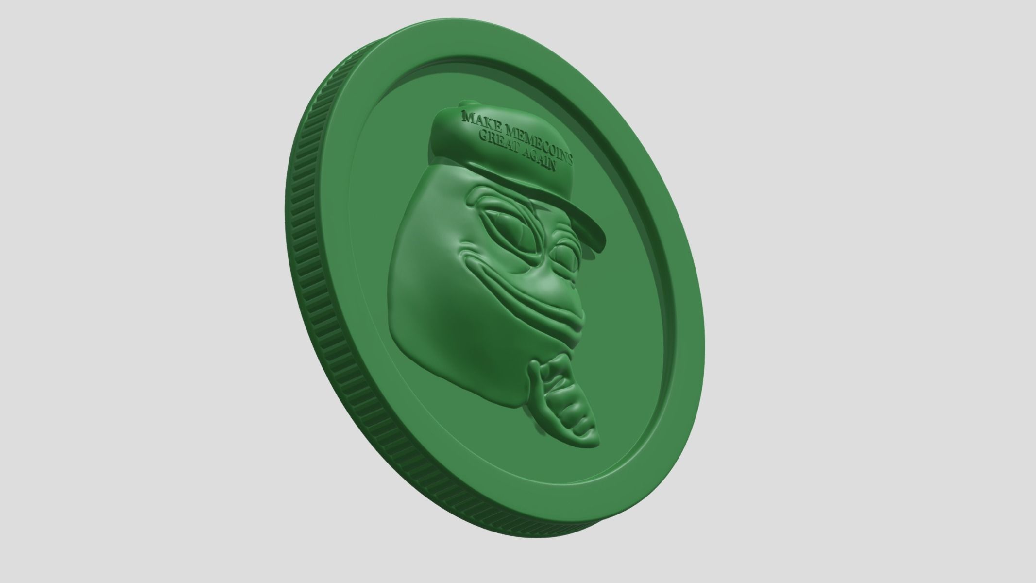 Pepe Coin 3D print model_2