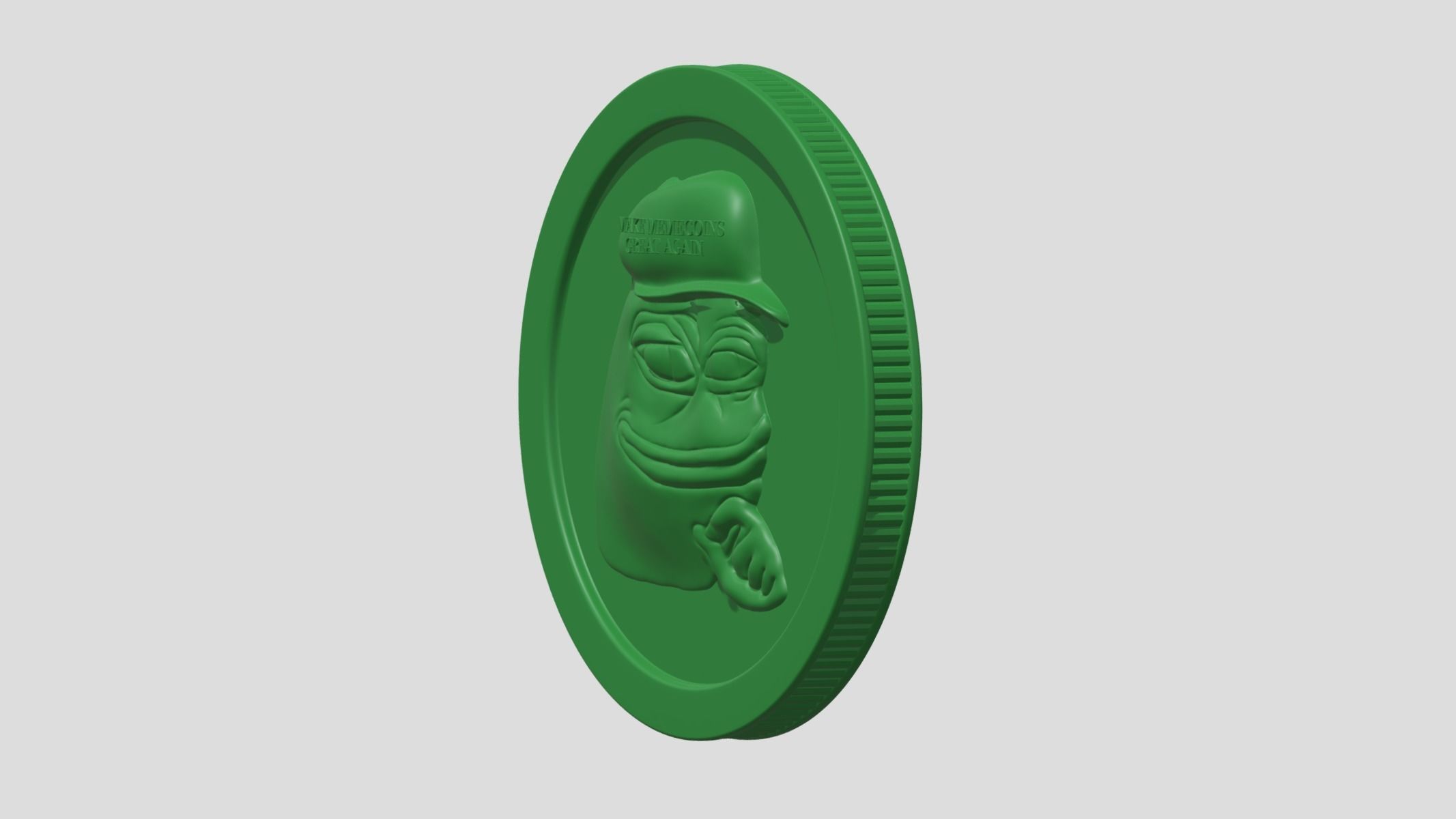 Pepe Coin 3D print model_8