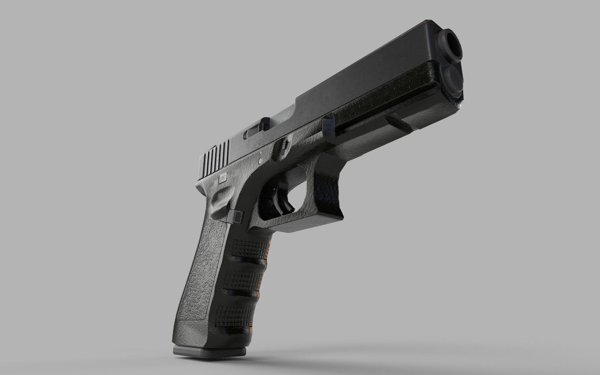 Glock 18C Gun  Low-poly 3D model_4