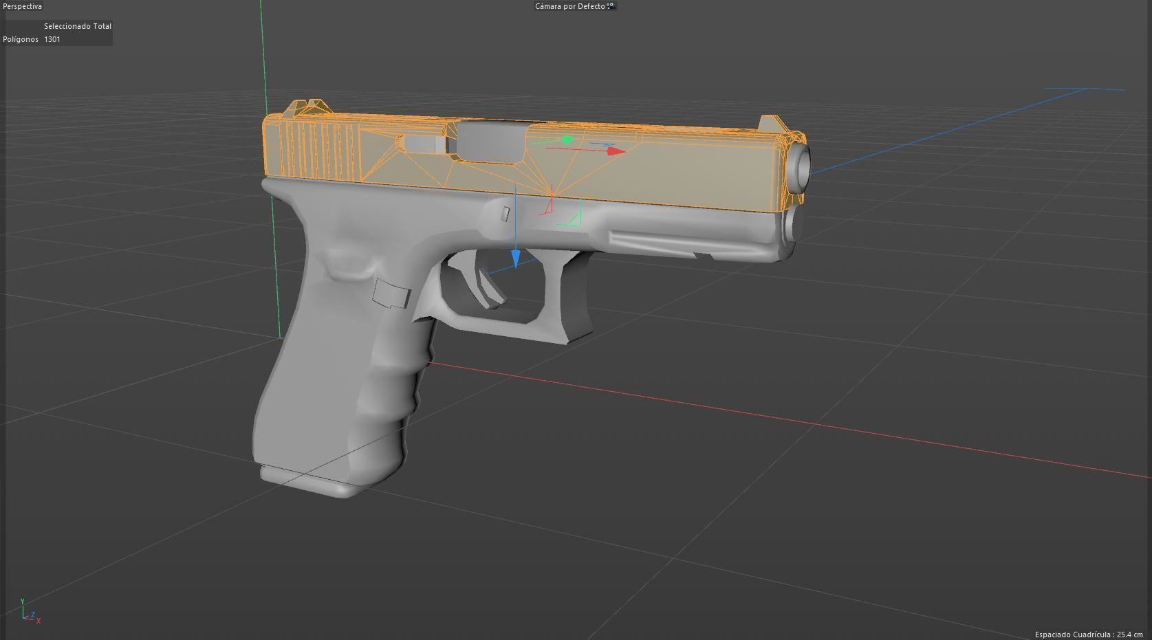 Glock 18C Gun  Low-poly 3D model_9