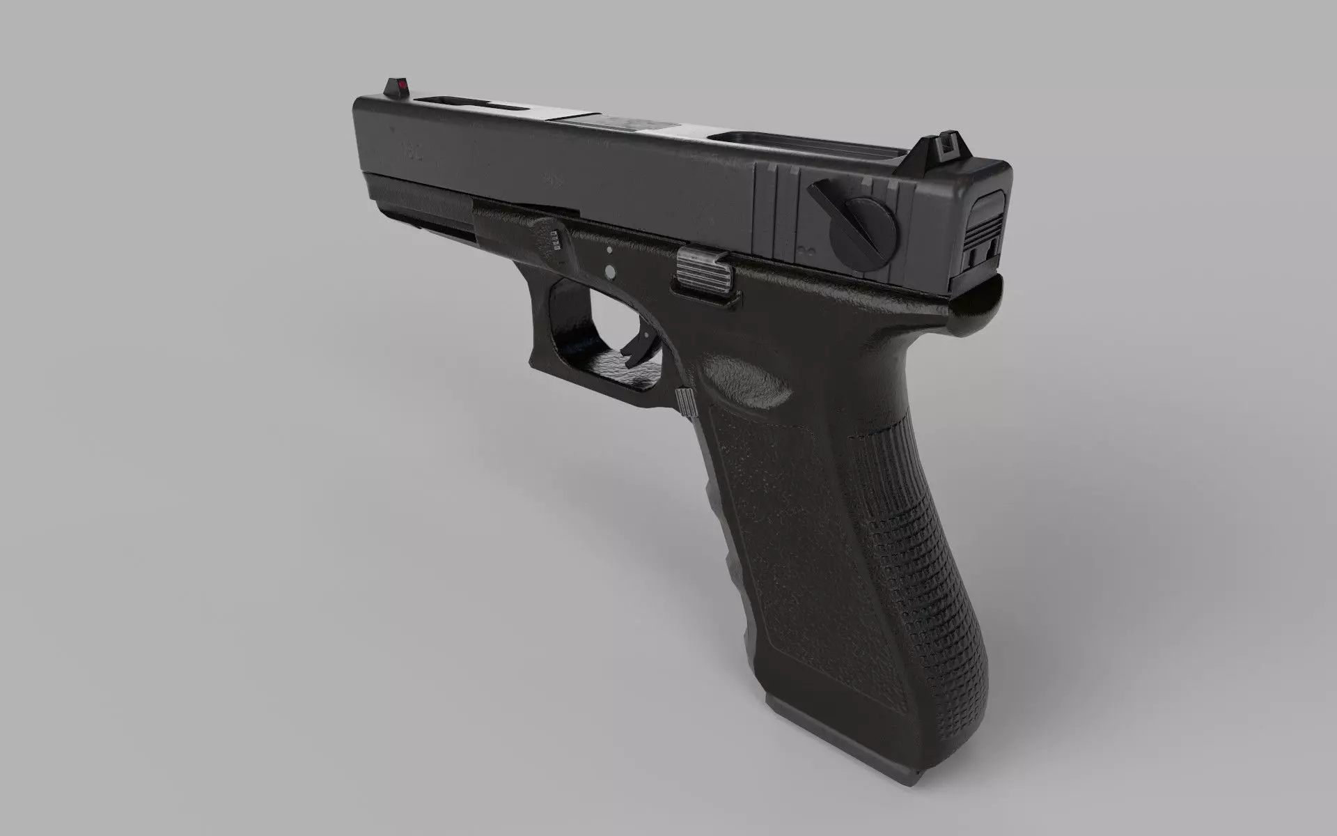 Glock 18C Gun  Low-poly 3D model_0