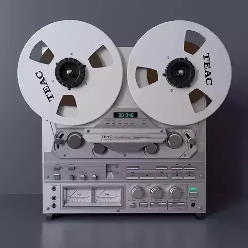 Vintage reel to reel tape deck 37 3D model