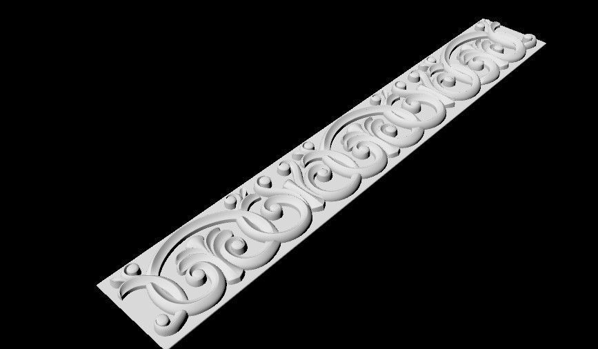 Central decor ornament for furniture 3D model_5