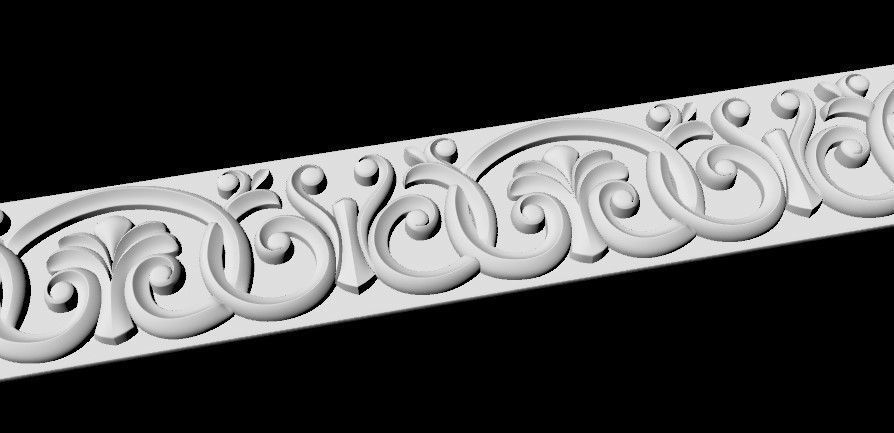 Central decor ornament for furniture 3D model_2