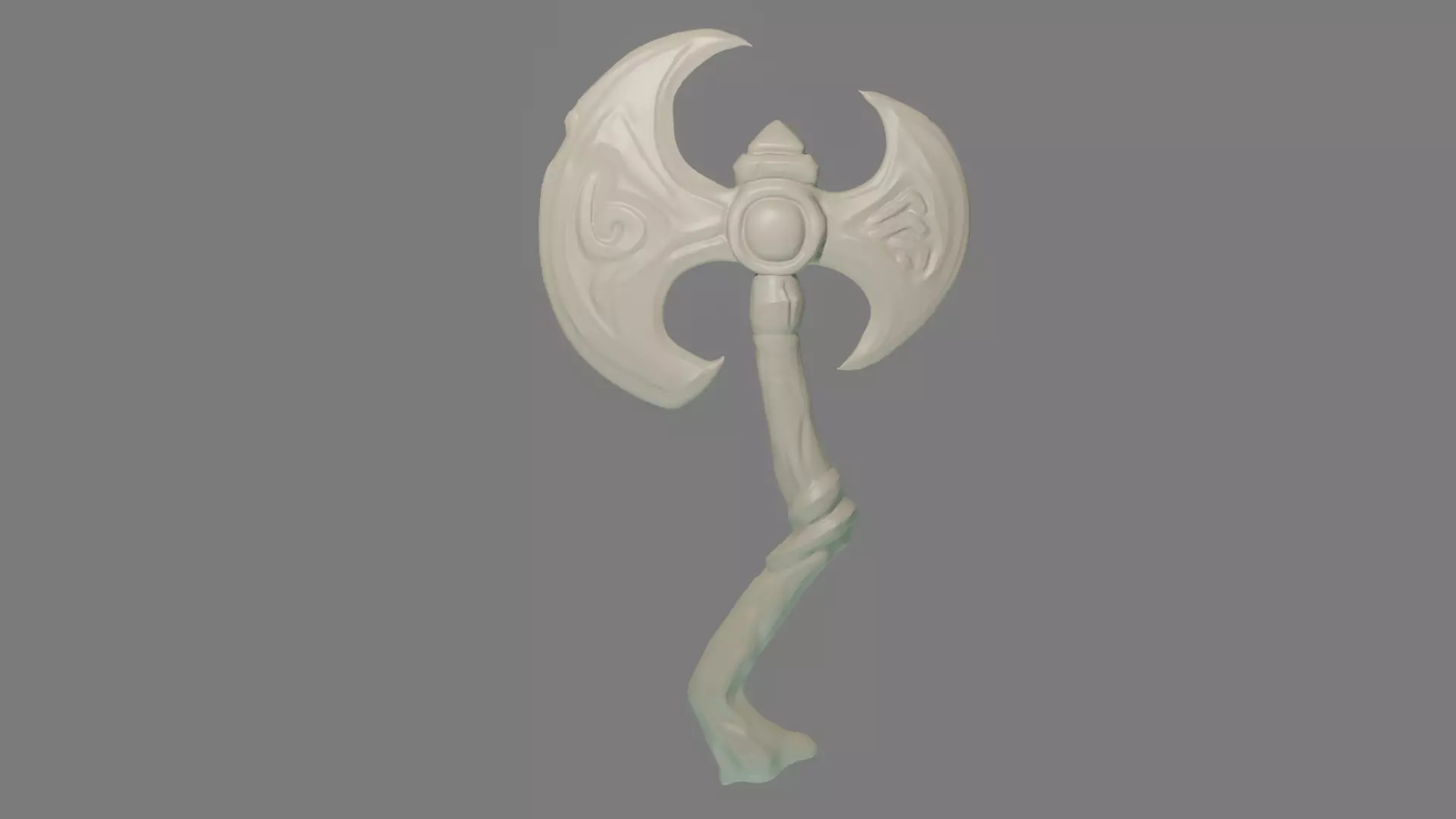 3d printable axe stylized  3D print model_0