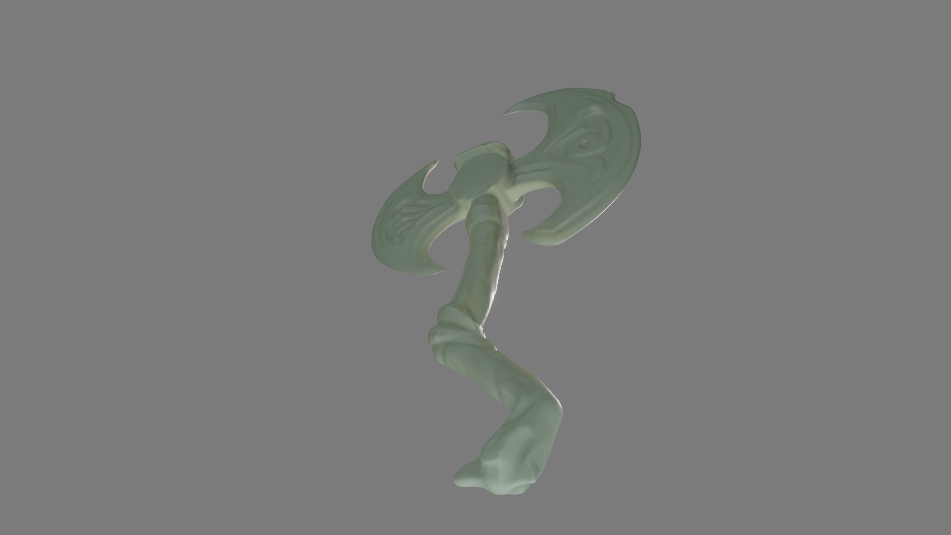 3d printable axe stylized  3D print model_17