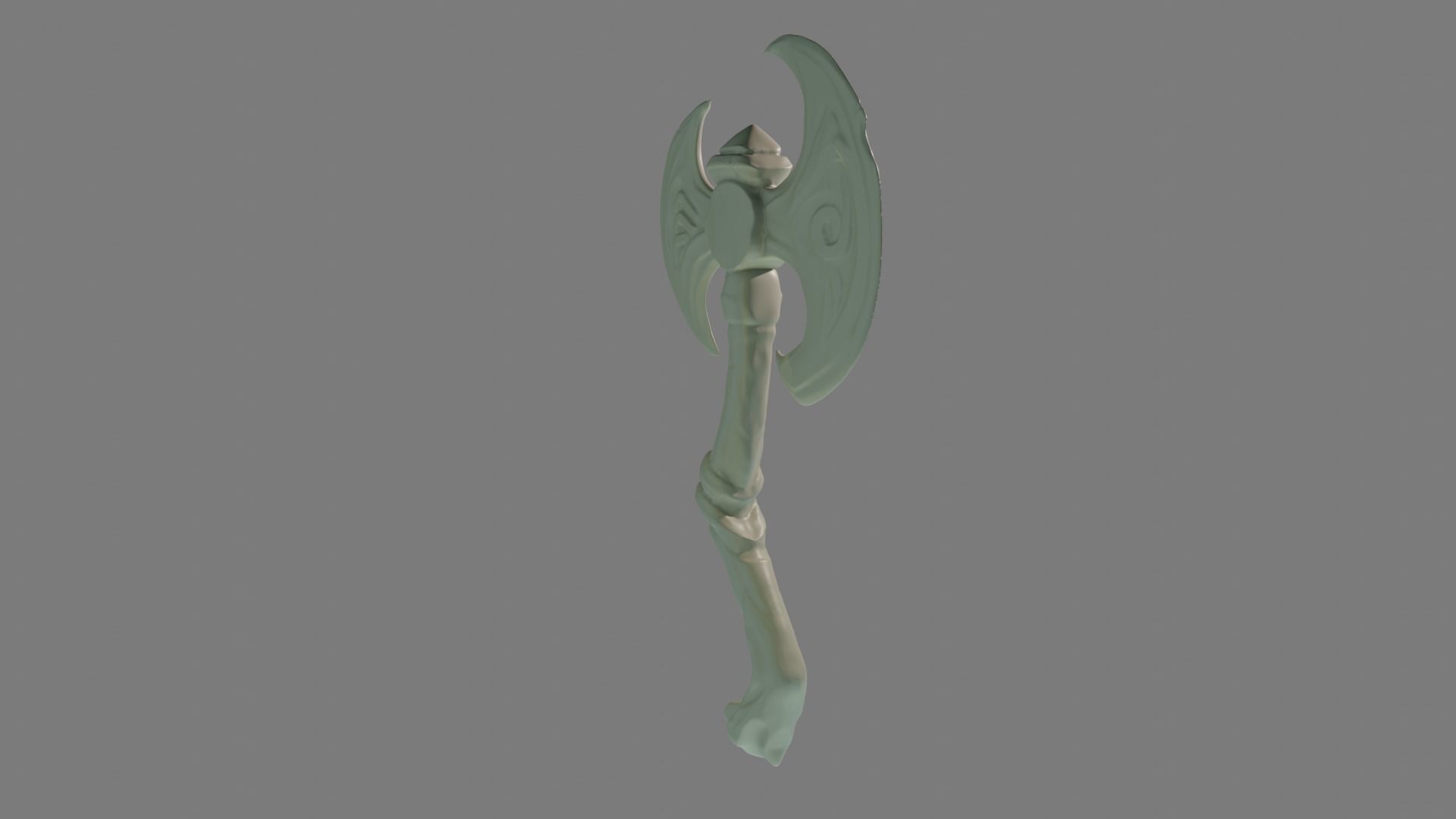 3d printable axe stylized  3D print model_27