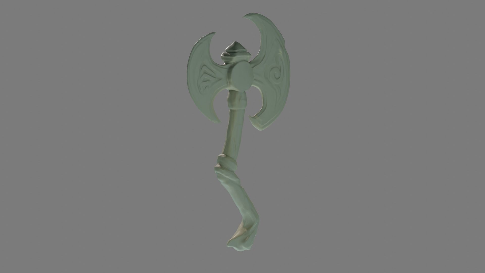 3d printable axe stylized  3D print model_30