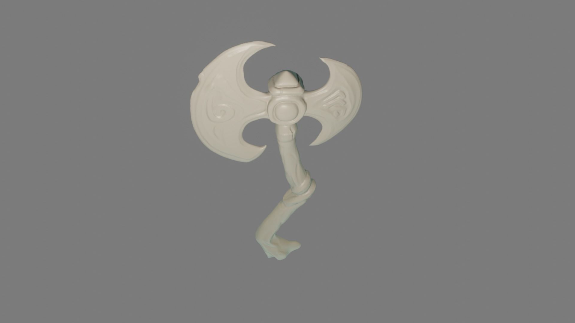 3d printable axe stylized  3D print model_6