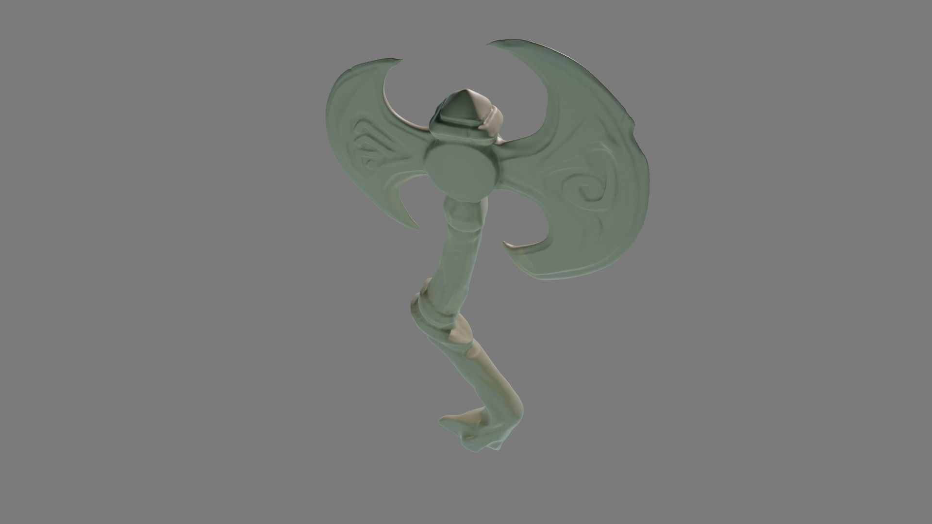 3d printable axe stylized  3D print model_10