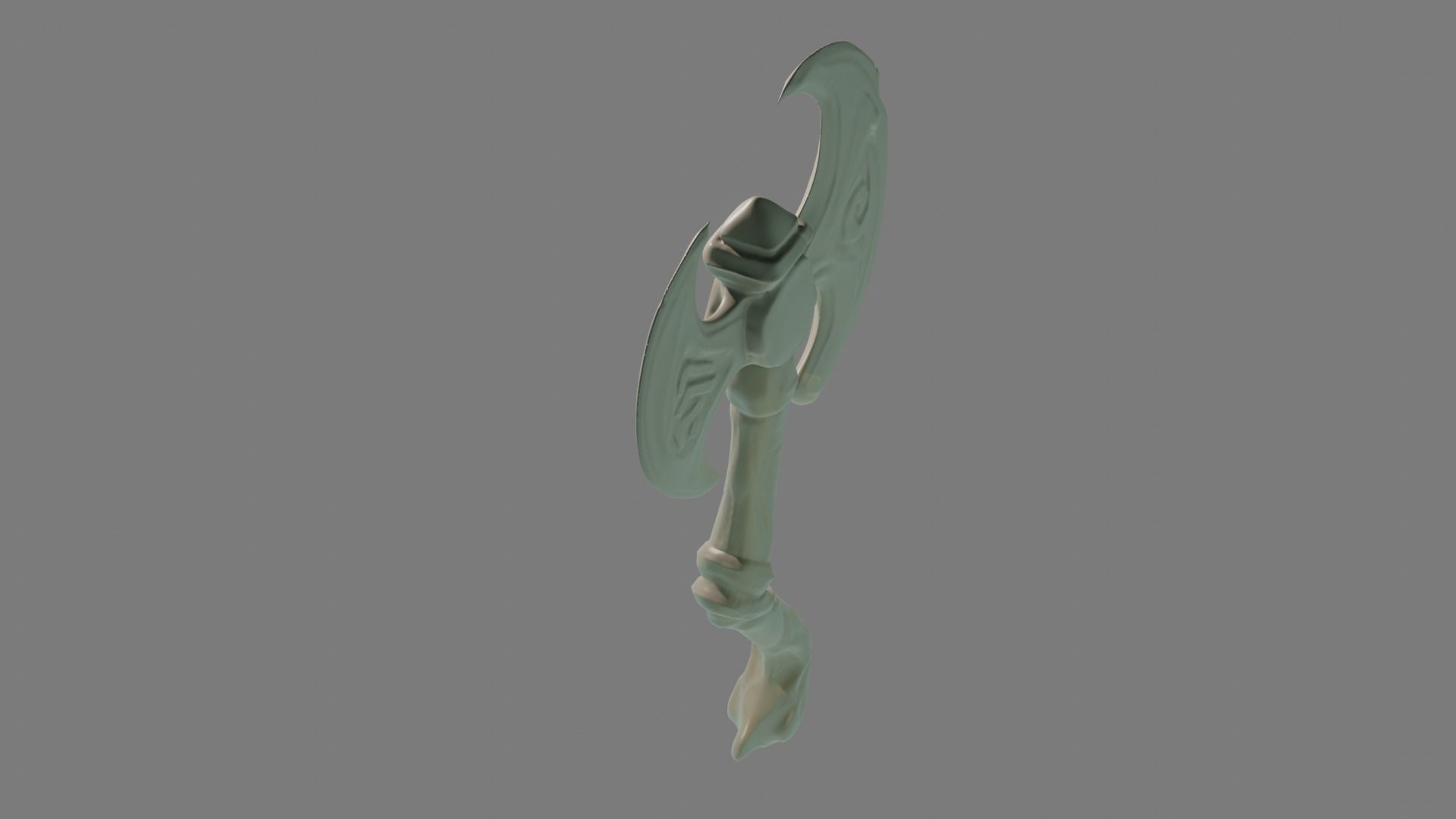 3d printable axe stylized  3D print model_12
