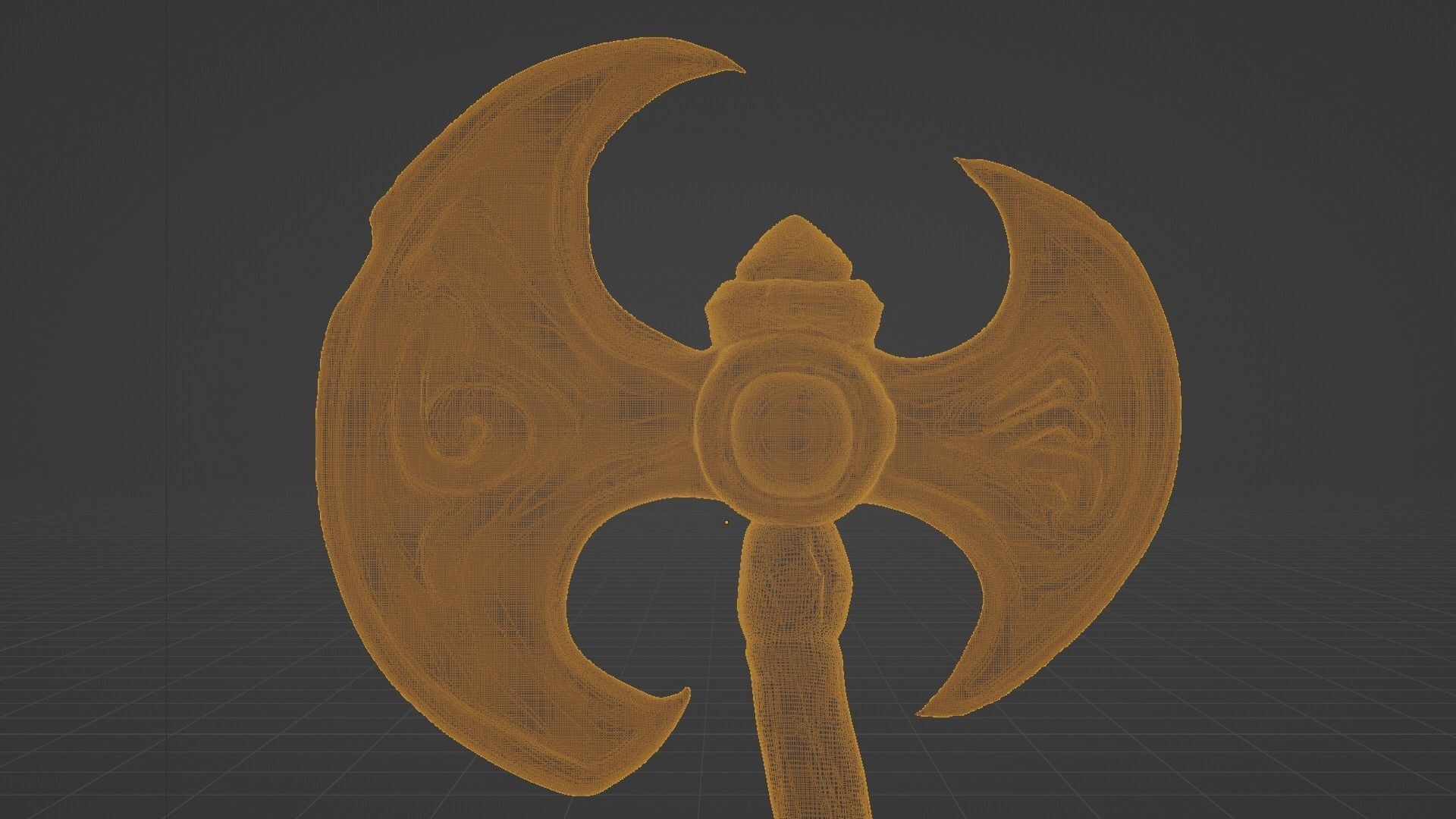 3d printable axe stylized  3D print model_25