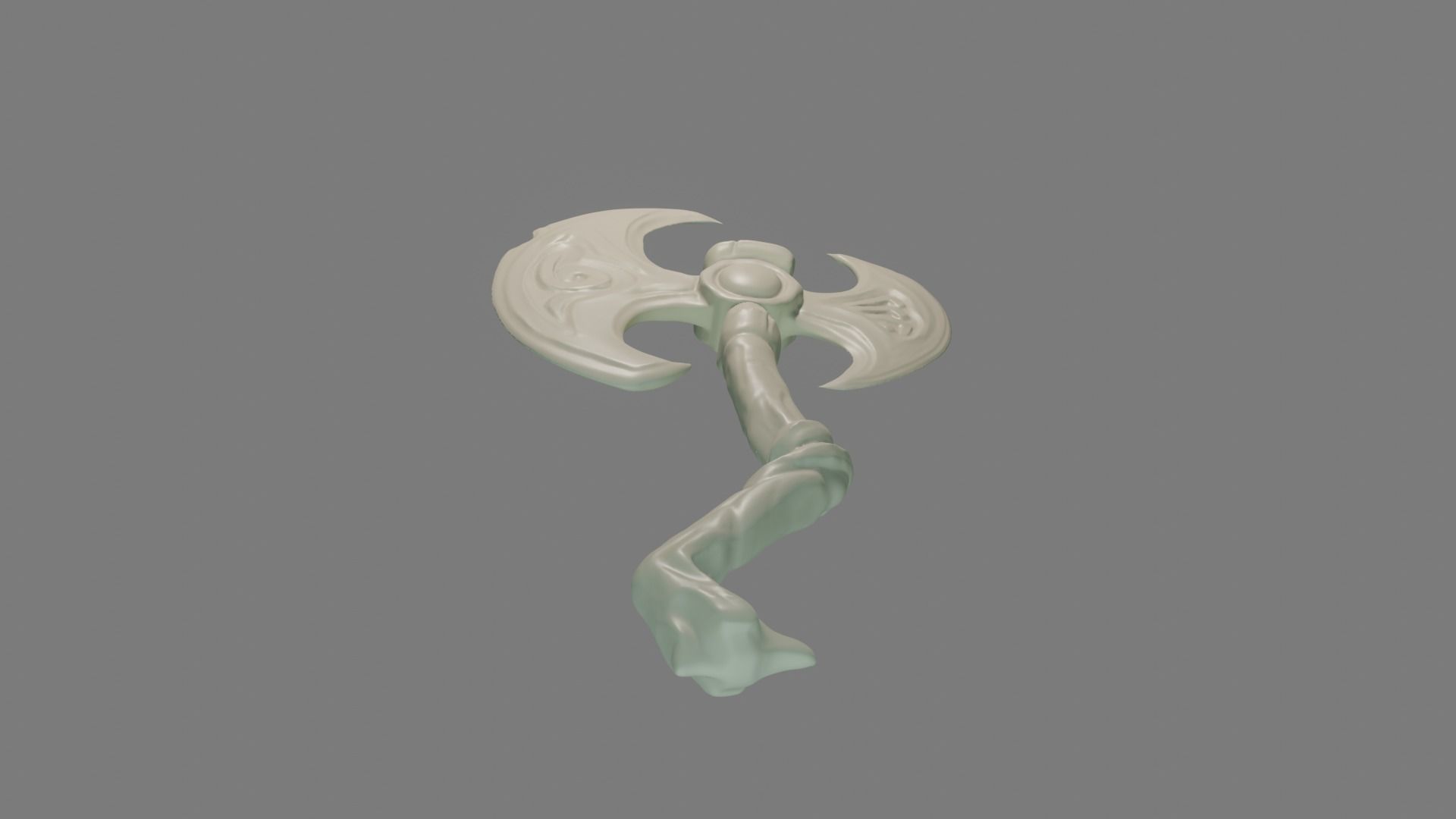3d printable axe stylized  3D print model_15