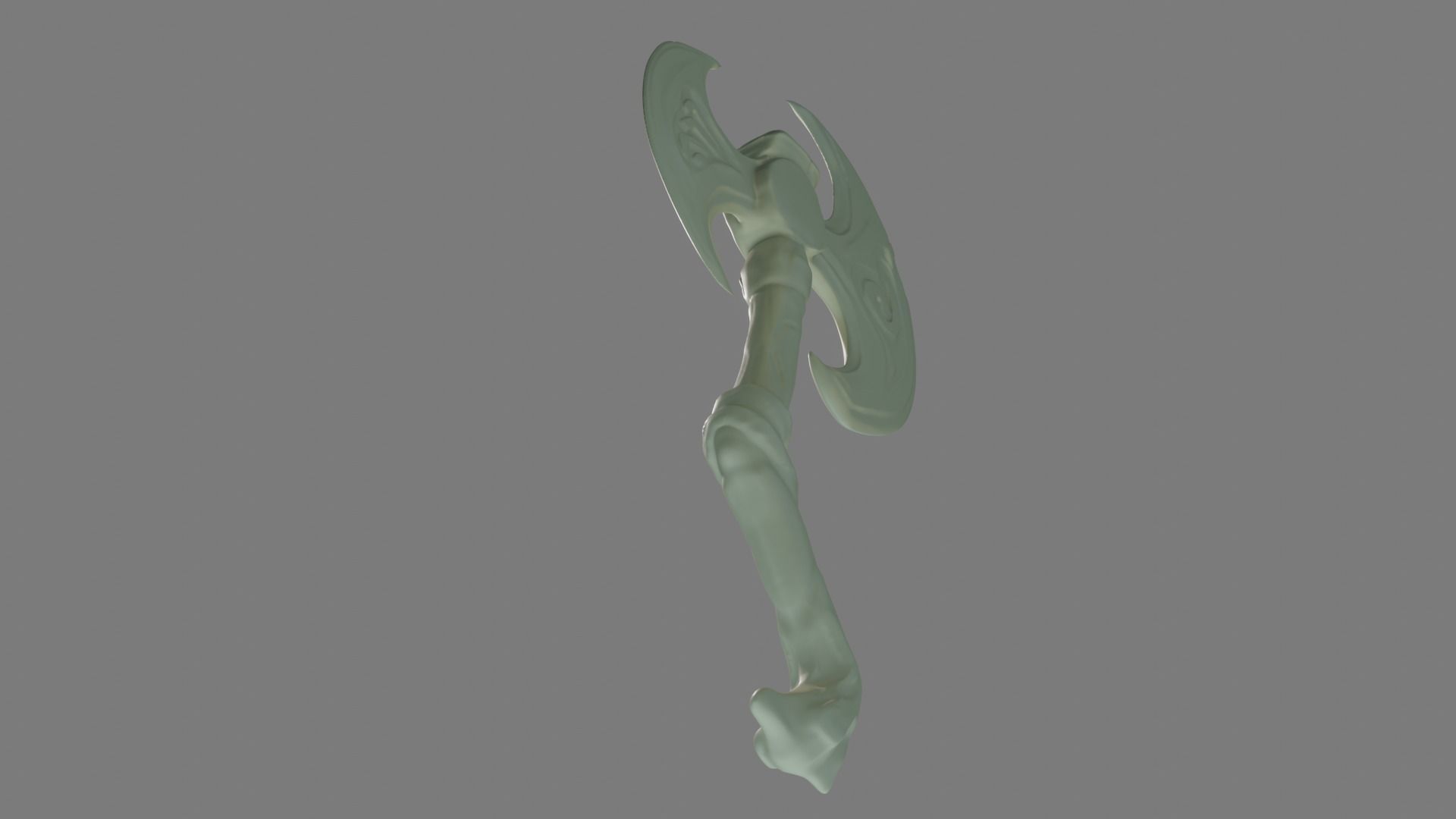 3d printable axe stylized  3D print model_18