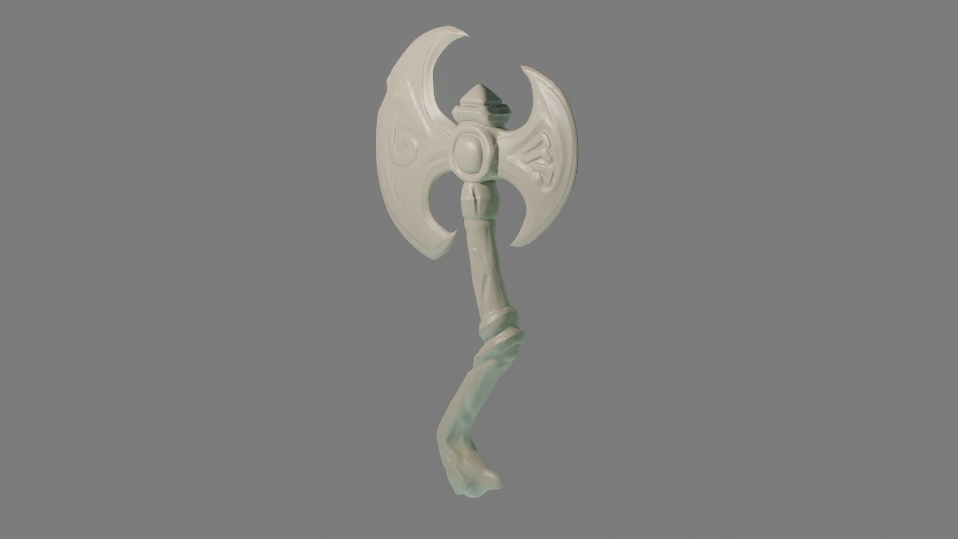 3d printable axe stylized  3D print model_4