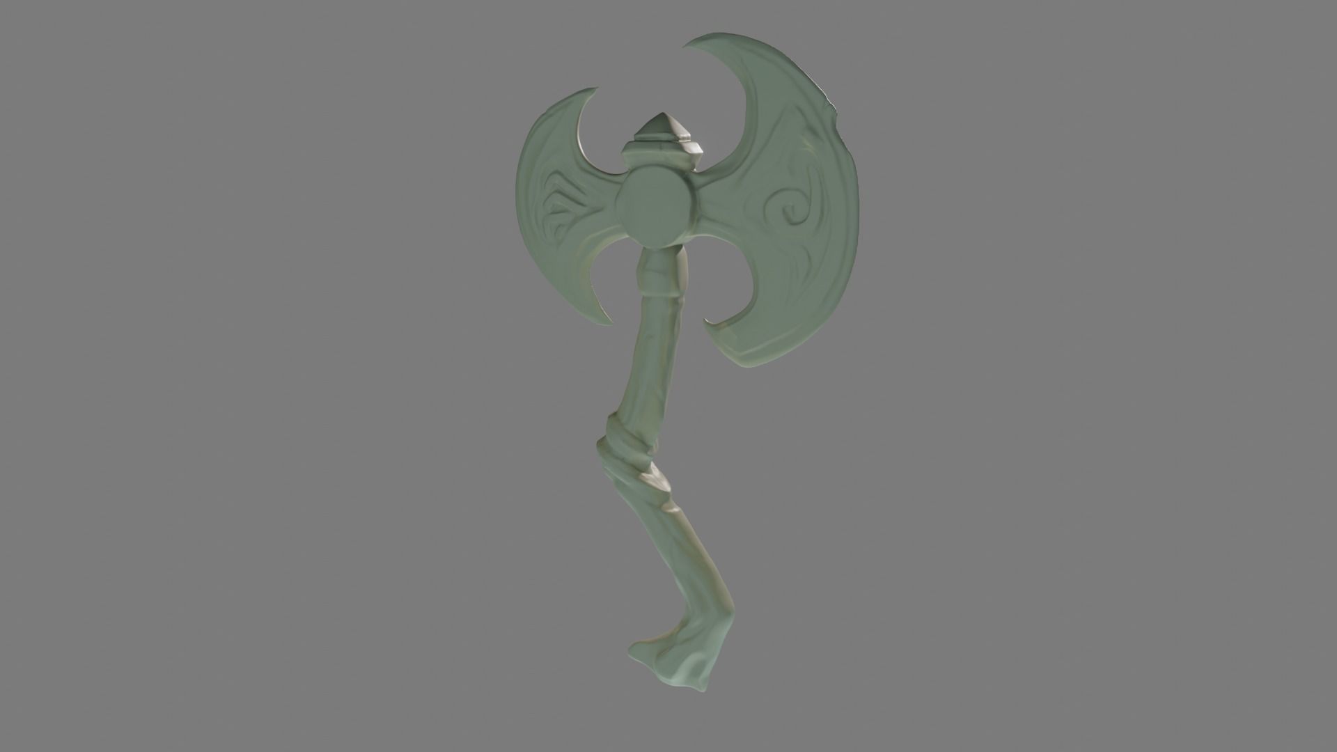 3d printable axe stylized  3D print model_28