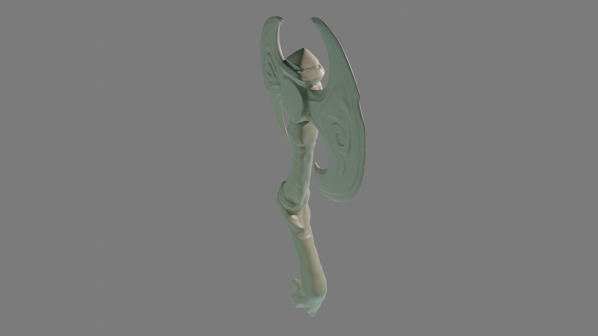 3d printable axe stylized  3D print model_9