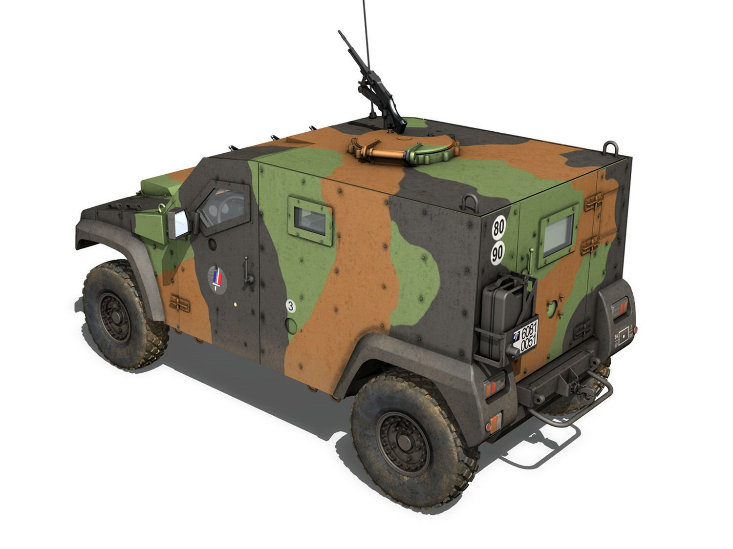 Auverland Panhard PVP - French Army 3D model_7