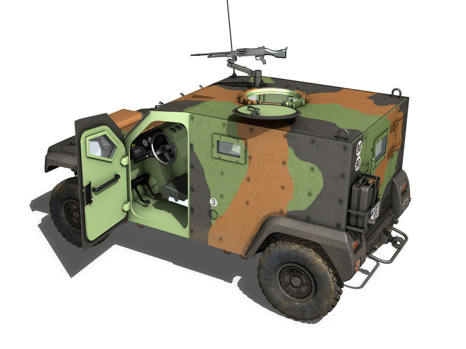 Auverland Panhard PVP - French Army 3D model_8