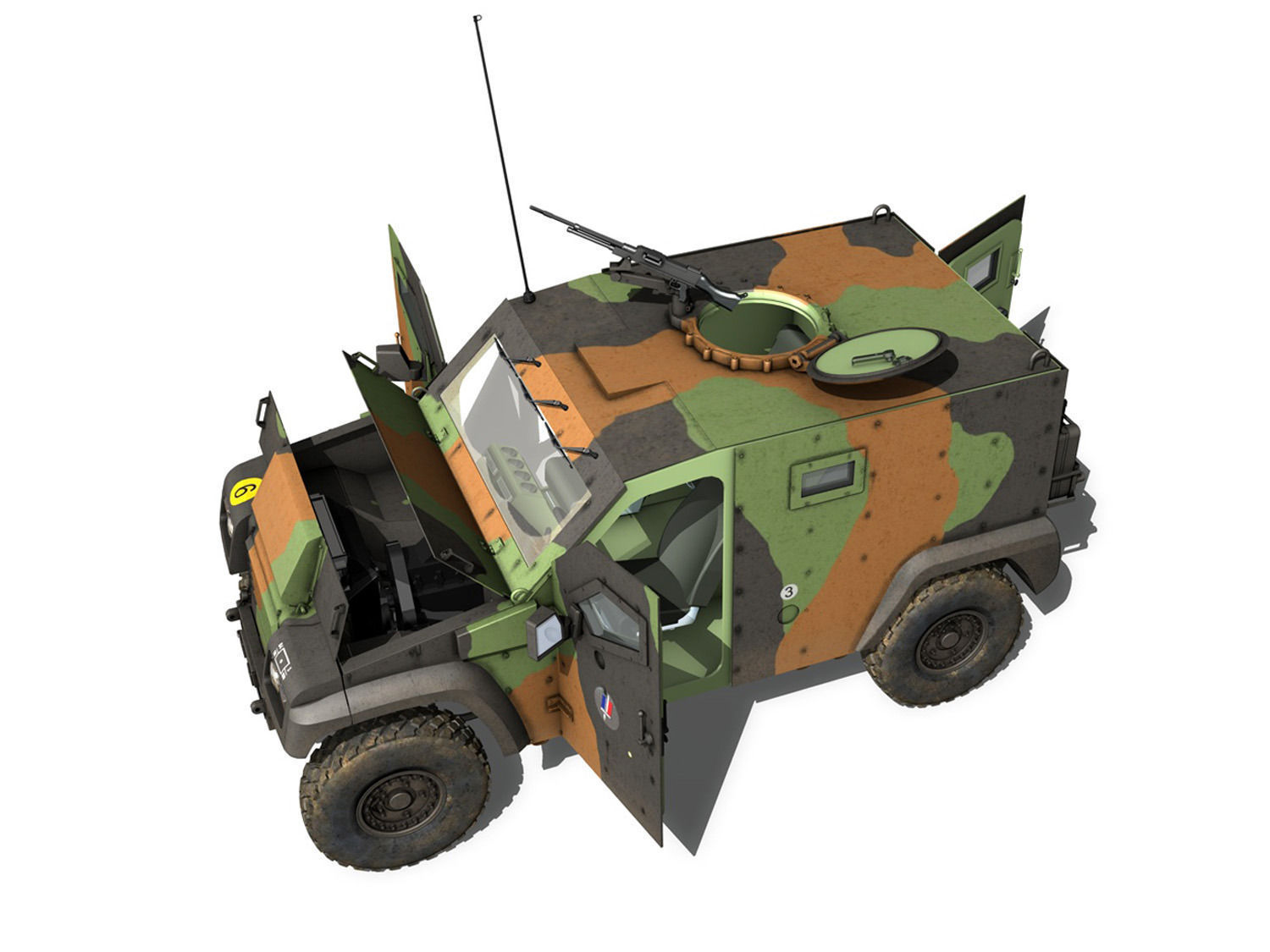 Auverland Panhard PVP - French Army 3D model_9