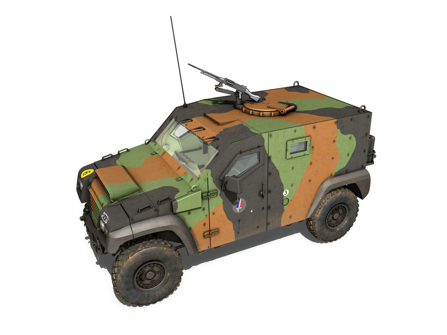 Auverland Panhard PVP - French Army 3D model_1