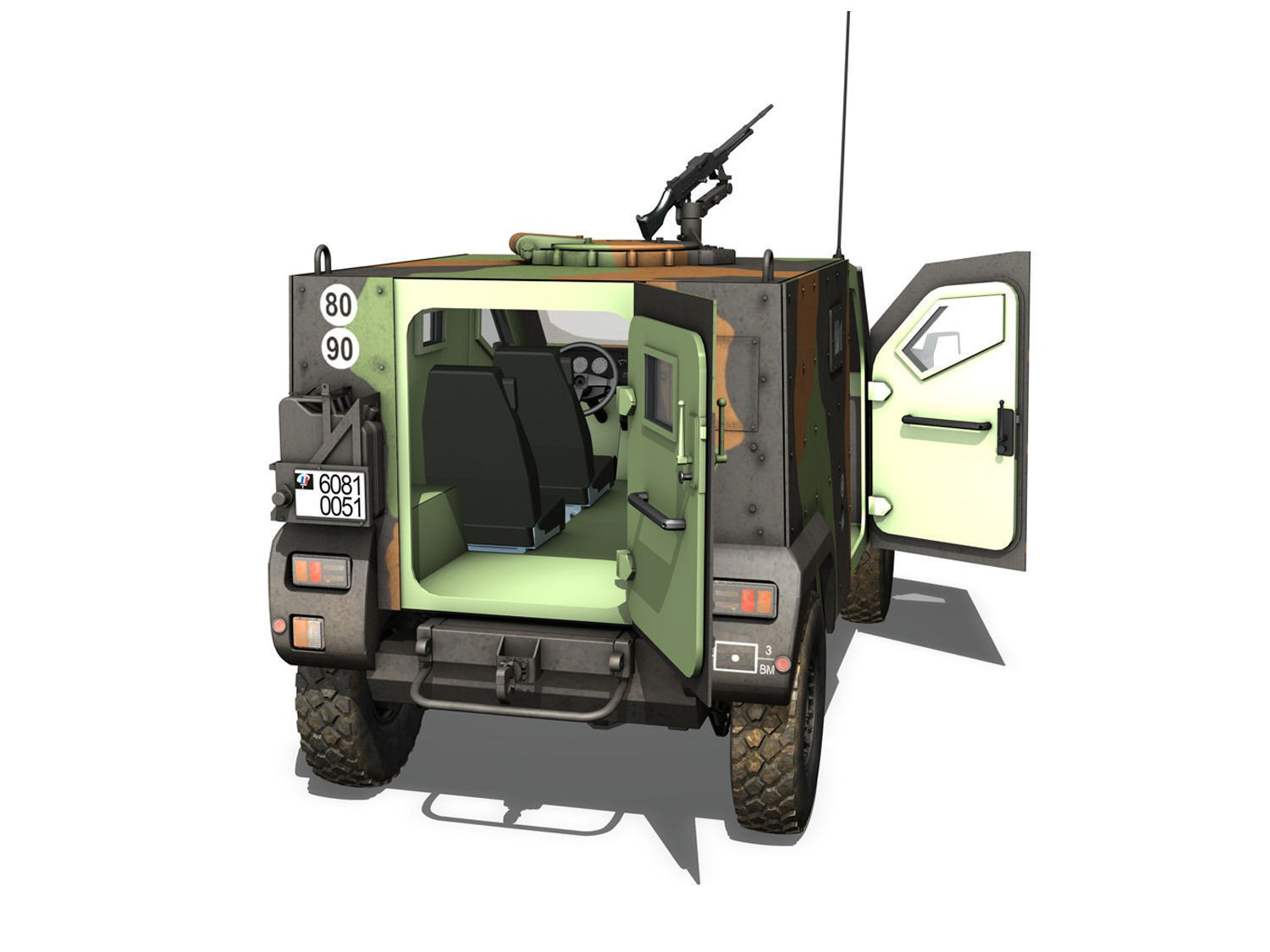 Auverland Panhard PVP - French Army 3D model_6