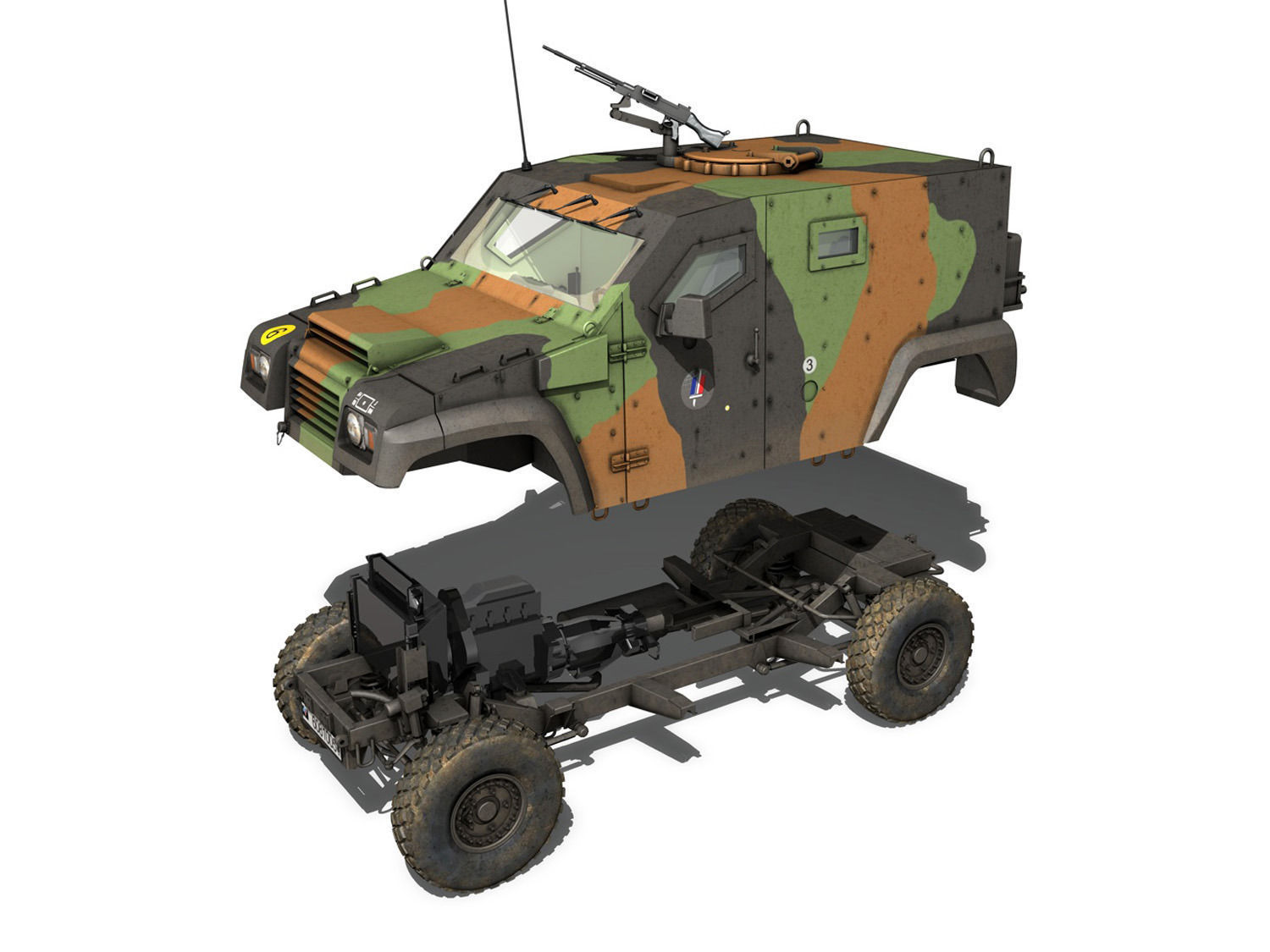 Auverland Panhard PVP - French Army 3D model_10