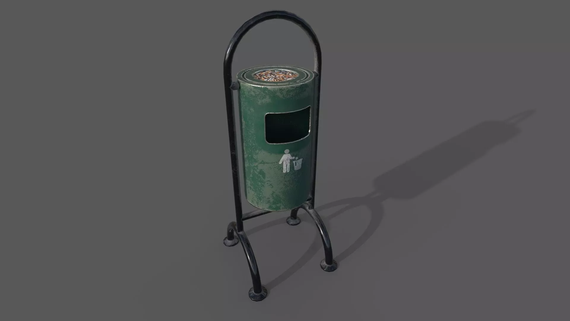 Bin Trash Box Rubbish Bin 3D model Low-poly 3D model_0