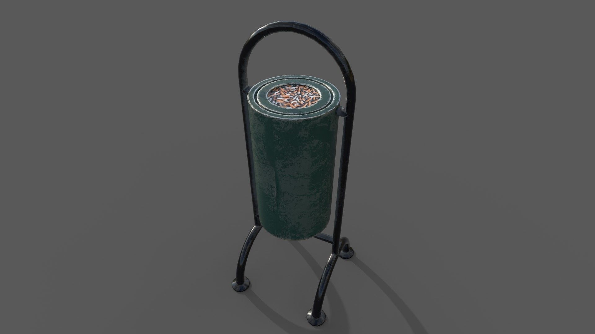 Bin Trash Box Rubbish Bin 3D model Low-poly 3D model_3