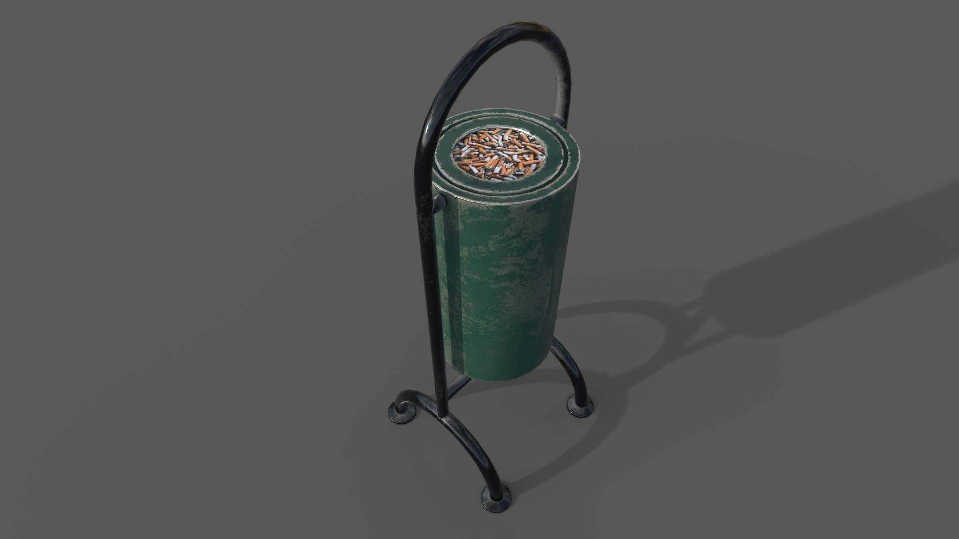 Bin Trash Box Rubbish Bin 3D model Low-poly 3D model_2