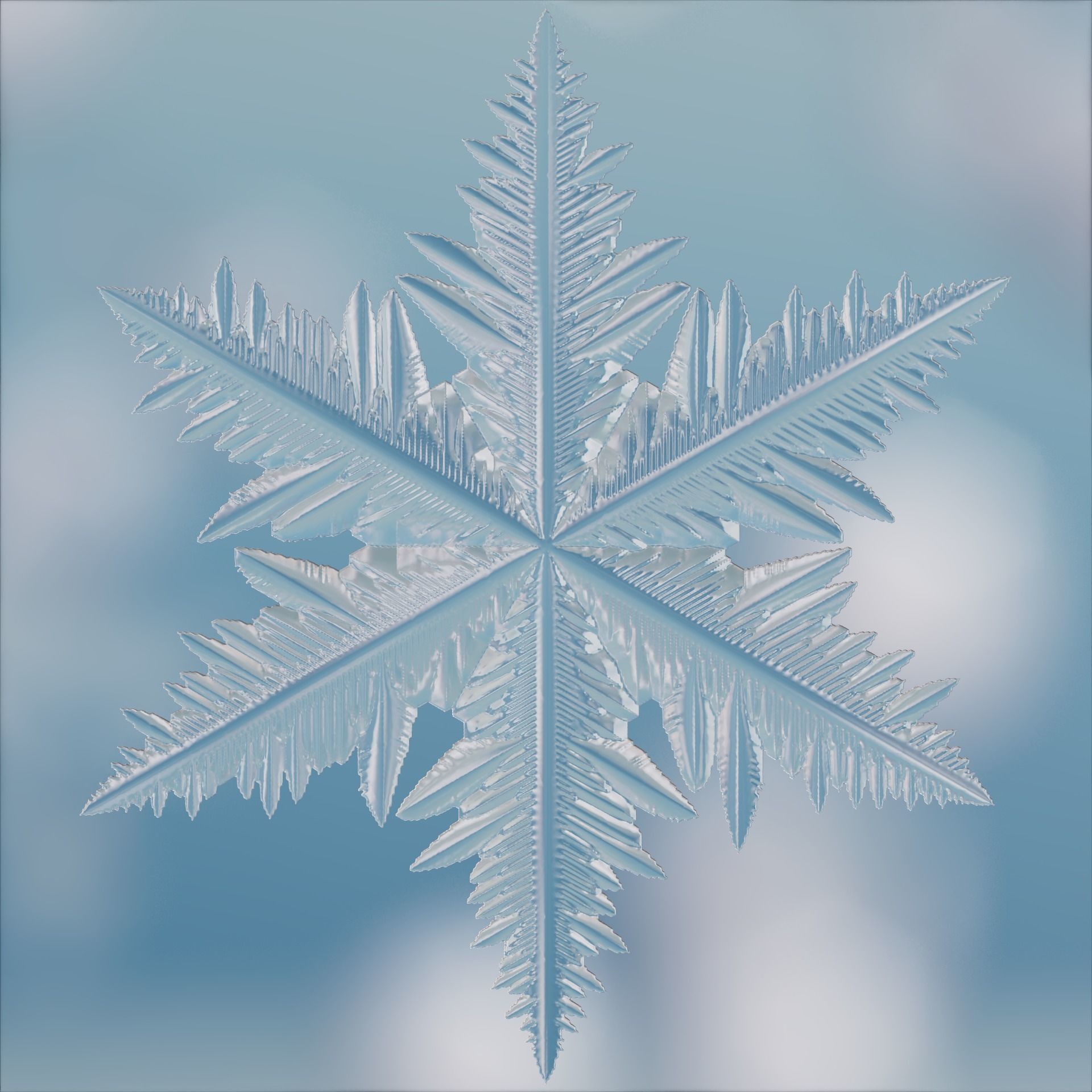 Snowflakes 3D model_10