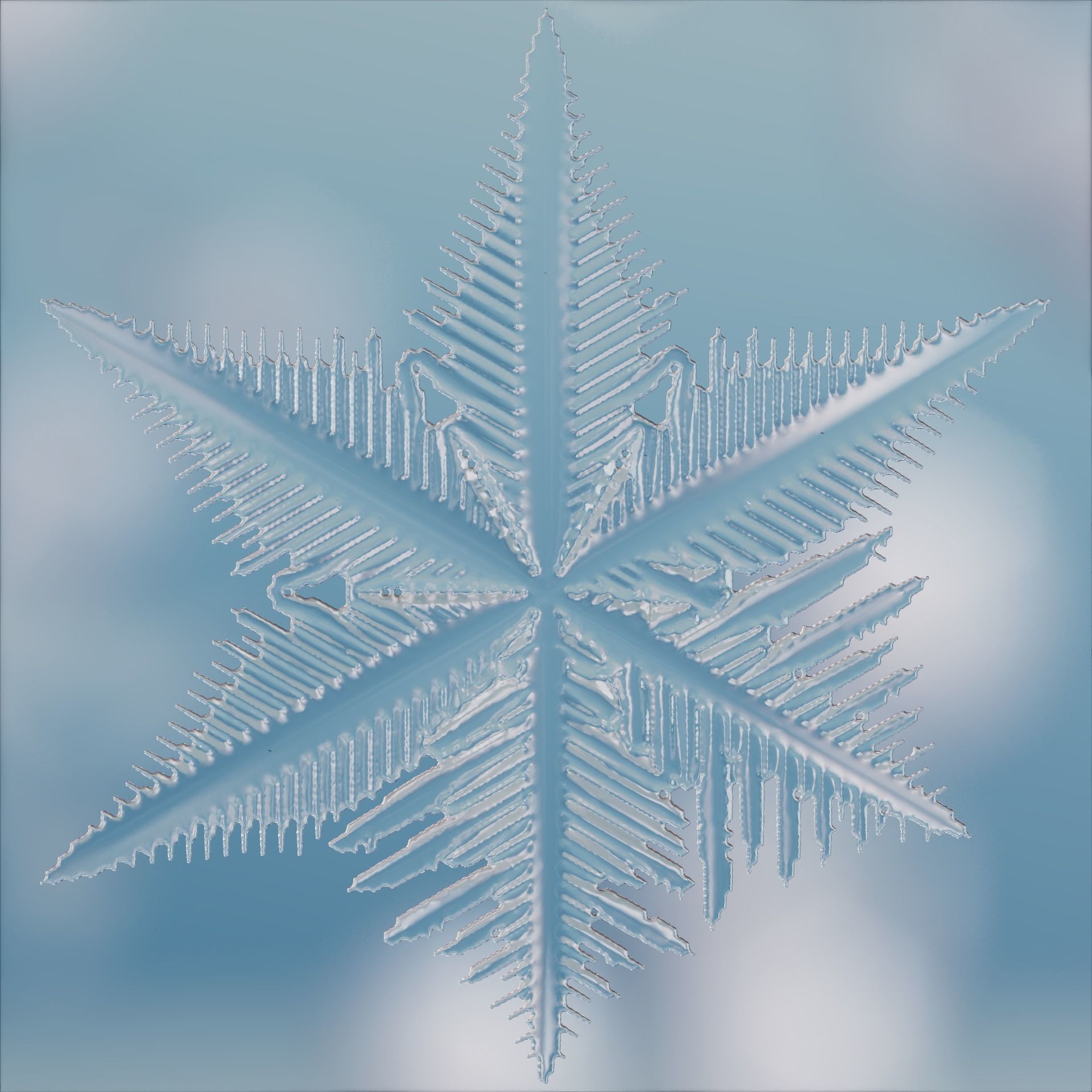 Snowflakes 3D model_28