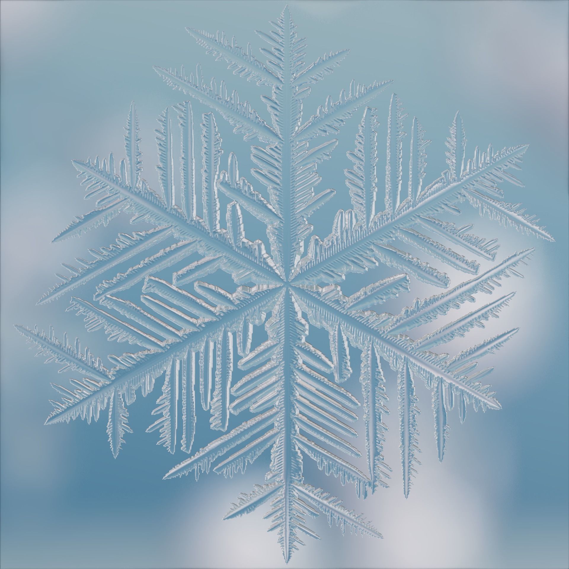 Snowflakes 3D model_17