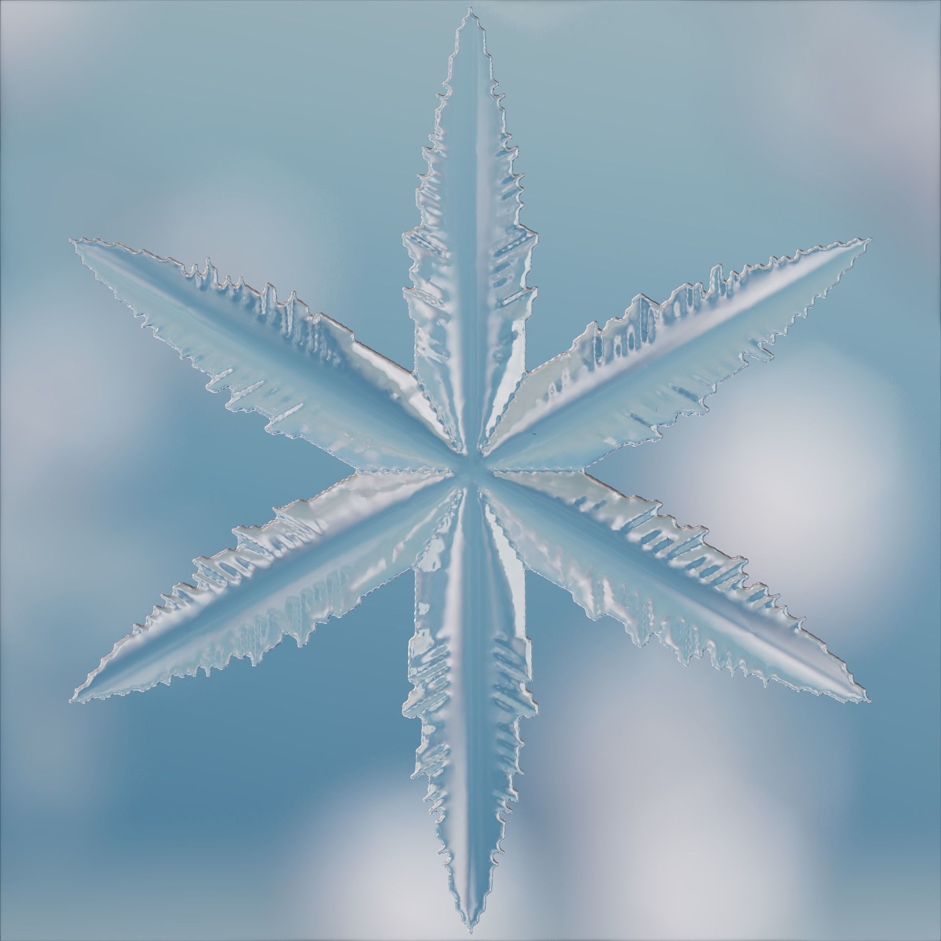 Snowflakes 3D model_3